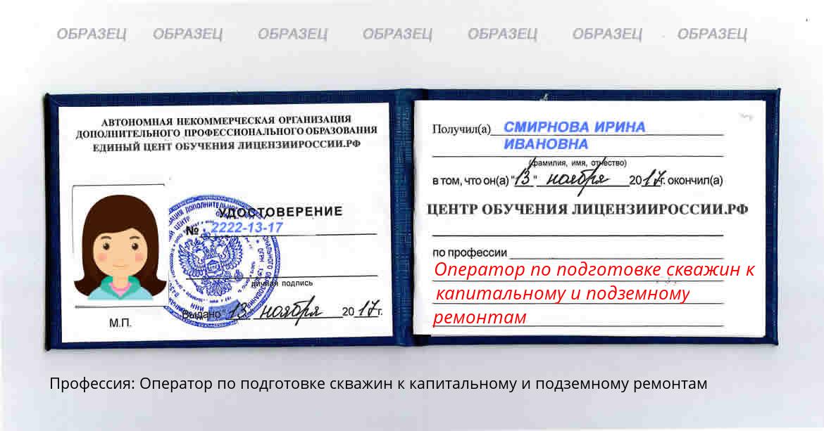 Оператор по подготовке скважин к капитальному и подземному ремонтам Вольно-Надеждинское